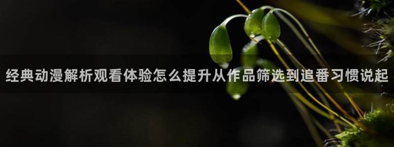 韩漫漫画：经典动漫解析观看体验怎么提升从作品筛选到追番习惯说起