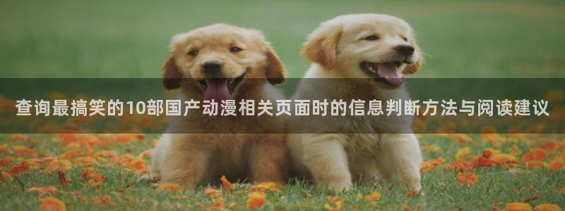 免费韩漫漫画在线阅读：查询最搞笑的10部国产动漫相关页面时的信息判断方法与阅读建议
